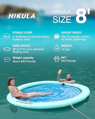 Inflatable Round Floating Ring - Water Hammock Dock